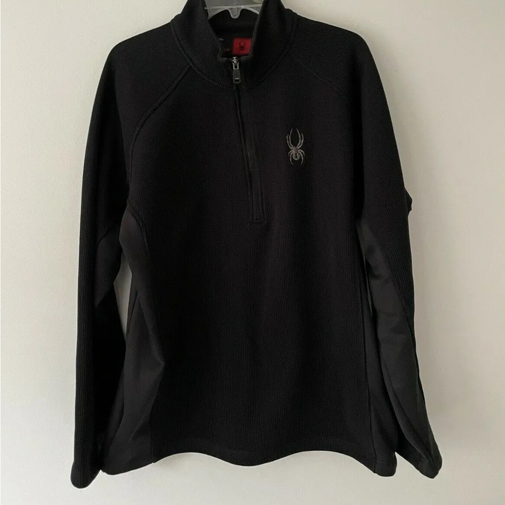 Spyder XL Men's Outbound Jacket Half Zip Sweatshirt Sweater Black